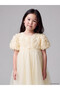 Özmarka New Season Ecru Crew Neck Girls' Dress - 2