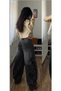 Wide Leg Tribal Pattern Printed Vintage Baggy Jean Pants - 5