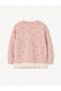 Peak New Season Pink Crew Neck Girls' Floral Sweatshirt. - 3
