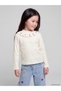 Peak New Season Ecru Embroidered Ruffled Girls' T-Shirt