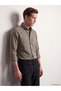 Timeless Clothing & Timeless Choices Standard Fit Checkered Embroidered Gabardine Men's Shirt