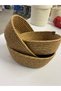 BEYZAM HOME OVAL JUTE WOVEN 3-PIECE HAND-WOVEN BASKET BATHROOM AND KITCHEN ORGANIZER - 2
