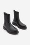 Women's Double Elastic Chelsea Casual Boots Panve Black - 5