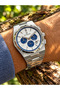 Chronograph Series Blue Detailed Steel Men's Wristwatch - 3