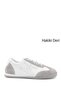 Women's White Rubber Laced Genuine Leather Sneaker