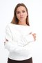 Kayık Neckline Crop Sweatshirt S06044 - 3