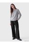 Peak New Season Black Elastic Waist Pleated Women's Fabric Trousers