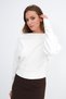 Kayık Neckline Crop Sweatshirt S06044