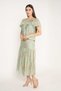 Floral Ruffled Hem Midi Skirt - 3