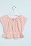 Embroidered Solid Denim Blouse for Baby Girls - 3