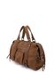 Women's Tan Suede Tan Hand and Shoulder Bag - 5