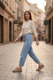 Women's Mink Suede Lace-Up Genuine Leather Sneaker - 4