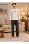Men's Long Gray Long Sleeve Pajama Set