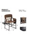 Heavy Duty Folding Camping Chair with Side Table & Cup Holder, Portable Outdoor Chair 300lbs - 3