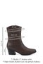 Women's Brown Pointed Toe Thick Heeled Cowboy Boots - 3