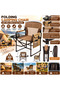 Heavy Duty Folding Camping Chair with Side Table & Cup Holder, Portable Outdoor Chair 300lbs - 5