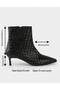 Natyy Knitted Detailed Ankle-Length Women's Heeled Boots - 7