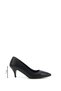 Navy Blue Antique Gön Genuine Leather Pointed Toe Thin Medium Heeled Stiletto Women's Shoes 24236 - 3