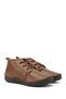 Women's Tan Antique Lace-Up Genuine Leather Comfort Boots - 5