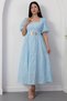 Rochie cu guler pătrat și curea GRS3980 - 4