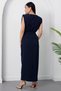 Crew Neck Buckle Dress Grs3926 - 7