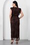 Oval collar buckle glitter dress grs4113 - 8