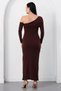 One-Shoulder Long Sleeve Sandy Dress K-262717 - 8