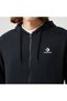Go-To Embroidered Star Chevron Unisex Black Hooded Sweatshirt - 5