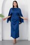 Low Neckline Bat Sleeve Satin Dress K-252767 - 5