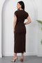 Crew Neck Flounce Sleeve Dress Dks3004 - 7