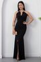 V-Neck Metal Neck Collar Sandy Dress K-261749 - 5