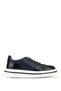 Men's Genuine Leather Navy Blue Sneakers & Sports Shoes