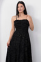 Madonna Collar Glittery Strap Dress Dks1460 - 2