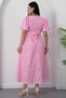 Square Neck Belted Dress Grs3980 - 8