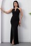 V-Neck Metal Neck Collar Sandy Dress K-261749 - 4