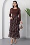 Layered Skirt Crew Neck Dress 2026-4553