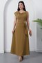 Wide Collar Waist Buckle Sleeveless Dress Grs3978 - 3