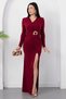 Double-Breasted Collar, Waist Buckle, Long Sleeve Dress K-262671 - 4
