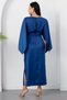 Low Neckline Bat Sleeve Satin Dress K-252767 - 8