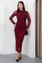 Crew Neck Gathered Long Sleeve Glitter Dress Dks1463 - 3