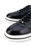 Men's Genuine Leather Navy Blue Sneakers & Sports Shoes - 3