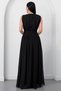 Crew Neck Waist Gathered Chiffon Dress K-261639 - 6