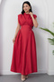 High Neck Tie-Back Polka Dot Dress Grs3945 - 4
