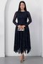 Crew Neck Skirted Glitter Tulle Dress Dks1387-1 - 3