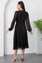 Double-Breasted Neck Buckled Waist Long Sleeve Chiffon Dress 2025-4329 - 7