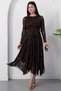 Crew Neck Skirted Glitter Tulle Dress Dks1387-1 - 4