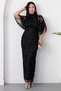 High Collar Sleeveless Glitter Dress Grs4153 - 5