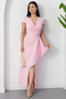 Double-Breasted Collar Skirt Pleated Slit Dress Jnl3115 - 3