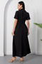 Shirt Collar Buckle Belted Dress Dks1408 - 7