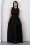 Crew Neck Waist Gathered Chiffon Dress K-261639 - 4